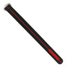 Black and Red Stripped Ribbed Nylon Watch Band with Deployant Clasp 22mm Strap 9 14/16 Inch Length