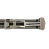 Black, Grey, Cream Stripped Ribbed Nylon Watch Band with Deployant Clasp 20mm Strap 9 14/16 Inch Length