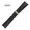 Black 22mm Soft Padded Leather Watch Strap  7 7/8 Inch Length