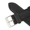 Black 22mm Soft Padded Leather Watch Strap  7 7/8 Inch Length