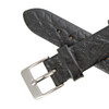Watch Band 14mm Black Soft Flat Leather Classic Calf 8 1/2 Inch Length