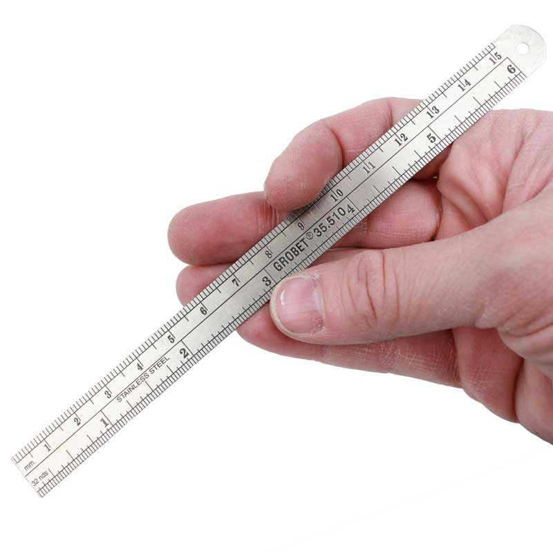 Flexible Steel Ruler with Millimeters and Inches mm in Metal Gauge Ruler