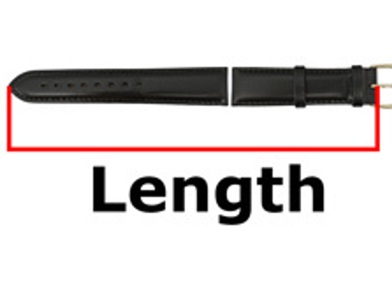 Length of Leather Watch Band