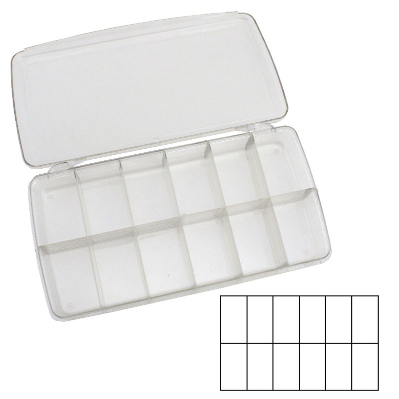 Compartment Box 12 Equal Compartments for Jewelry and Watch Parts | Esslinger