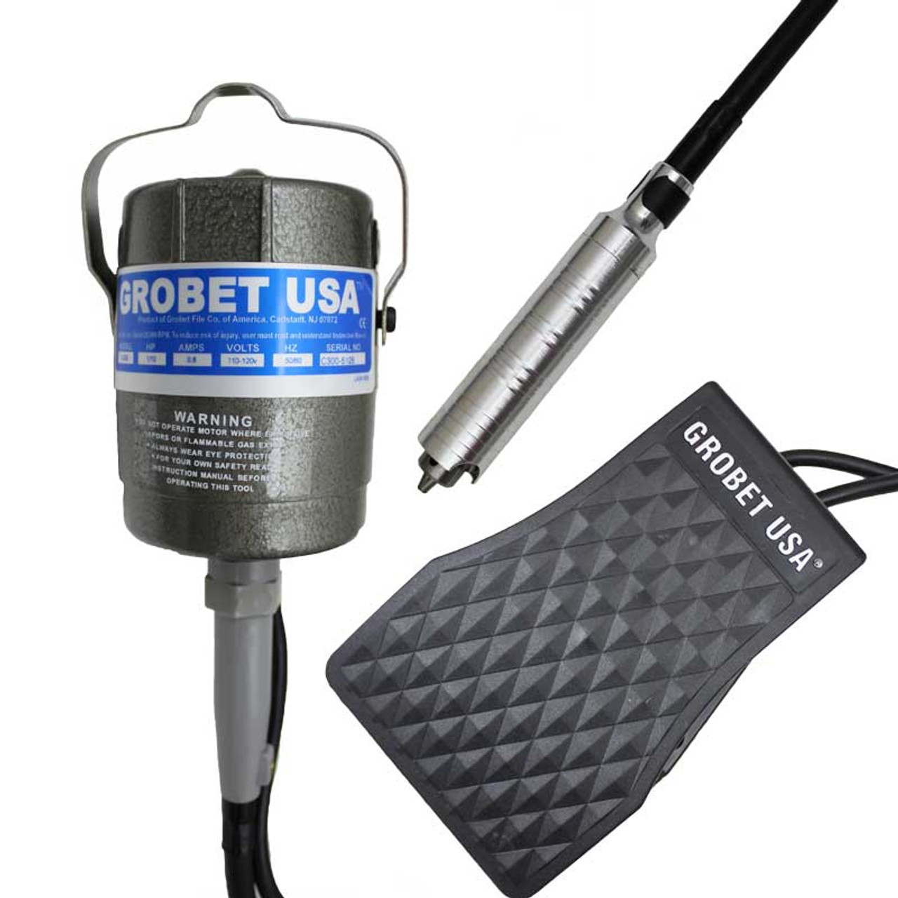 Grobet Flex Shaft Kit C-300 1/10 HP 110v Rotary Tool with Hand
