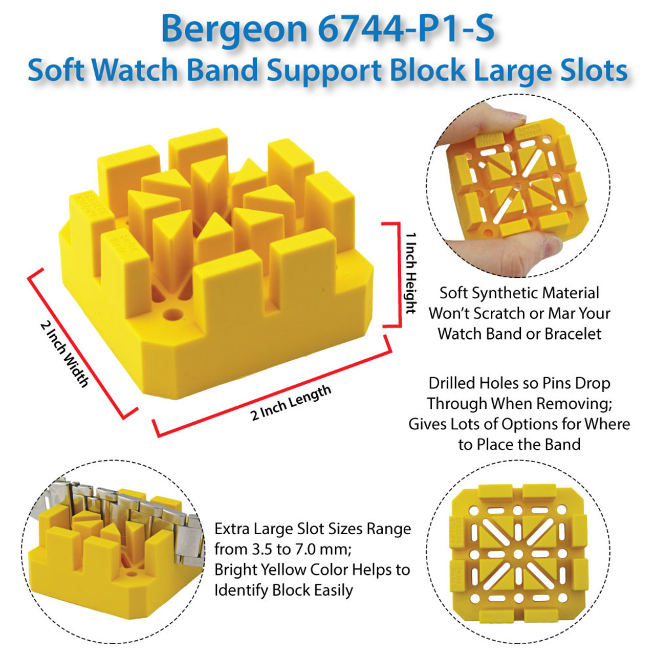 Bergeon 6744-P1-S Soft Band Support Block Watch Tool