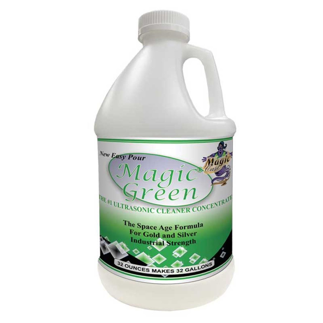 Ultrasonic Concentrate Jewelry Cleaning Solution 24oz. Magic Green