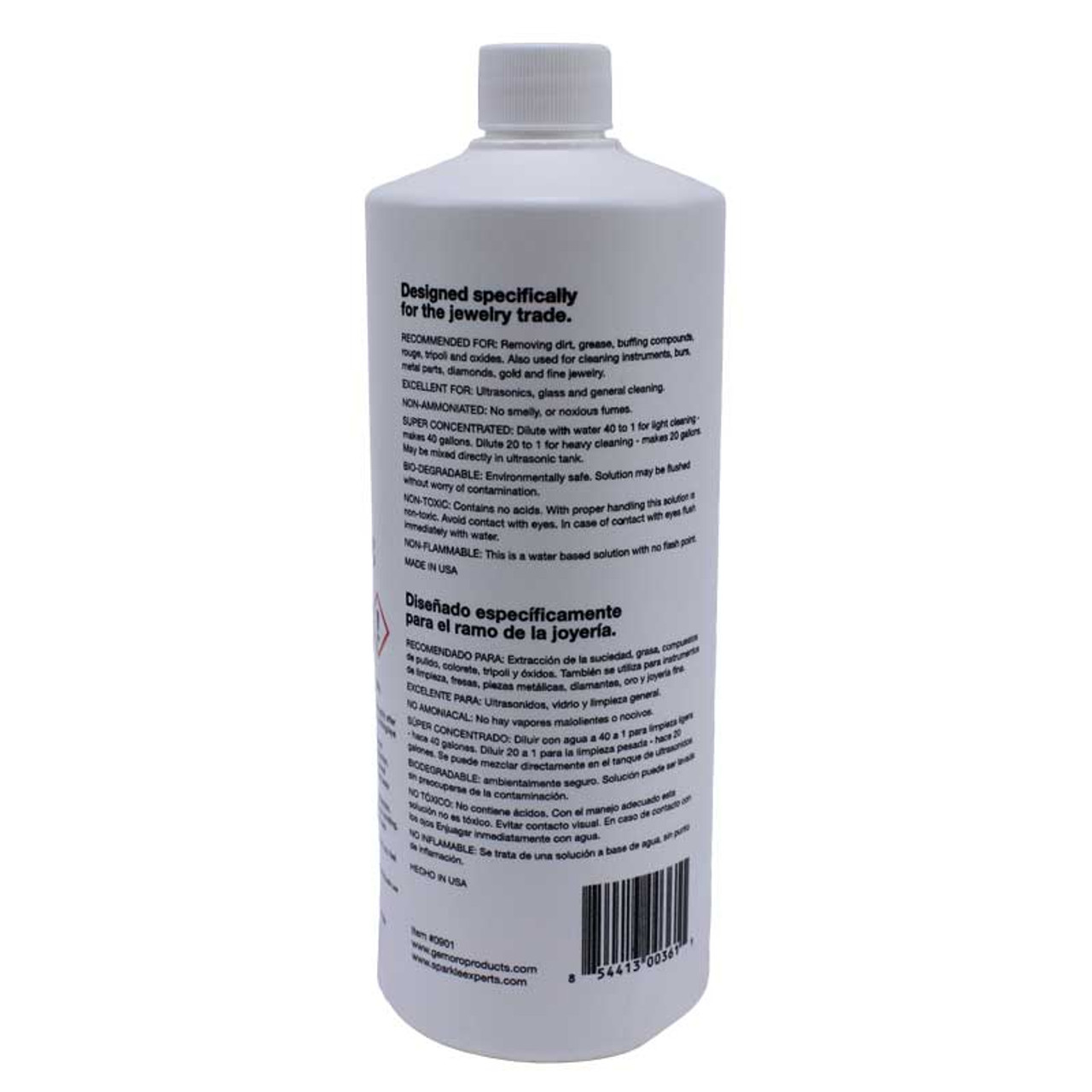Ultrasonic Jewelry Cleaner Solution Concentrate, 16 Ounces