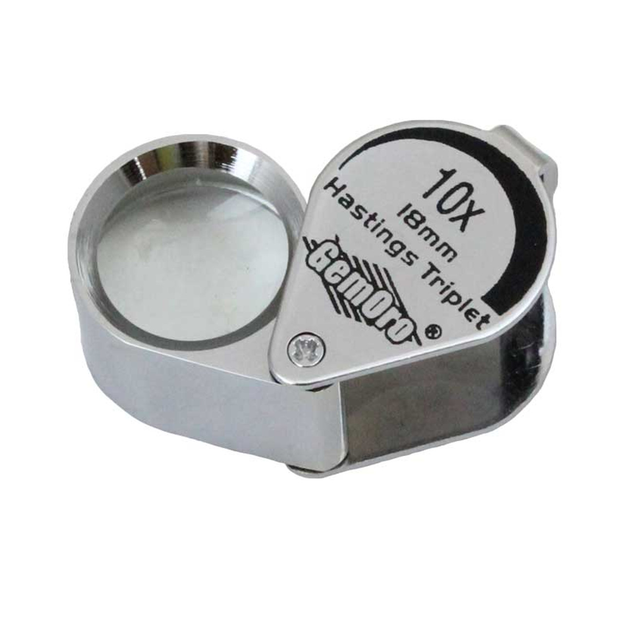 10X Triplet Lens Eye Loupe Jewelers Magnifier Chrome
