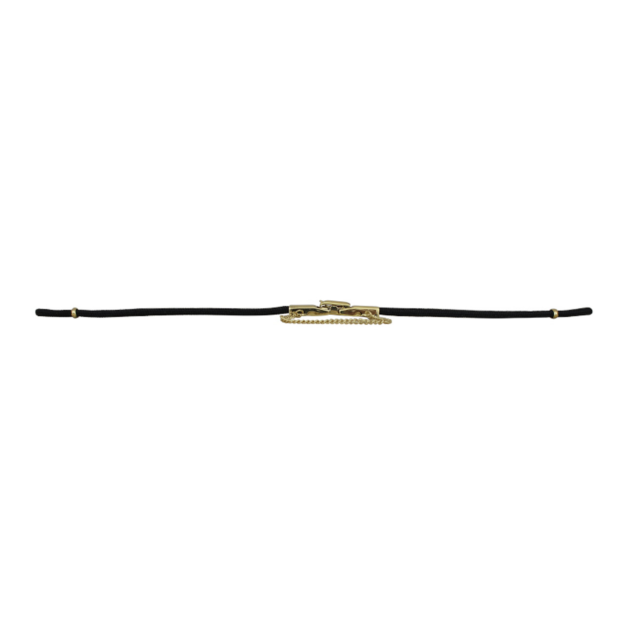 Metal Watch Band Ladies Black & Gold Color Cord Estate Series 6 3/4 inch Length | Esslinger
