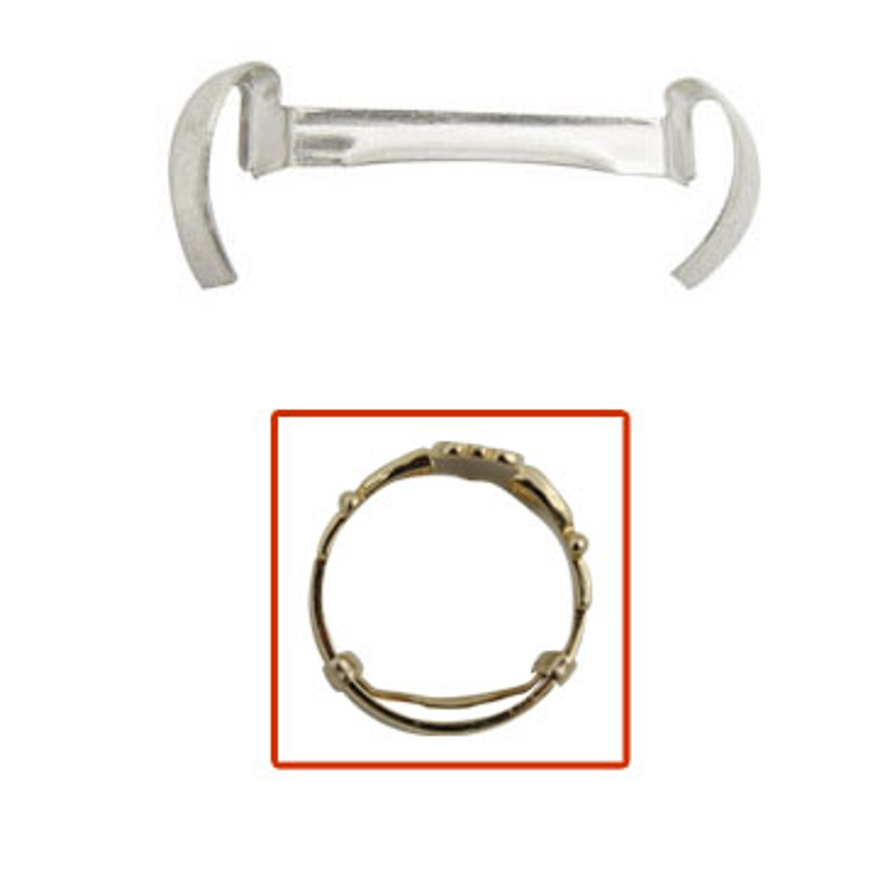 Stronghold Ring Guards, Giant White Gold Filled, Pkg = 1 dz