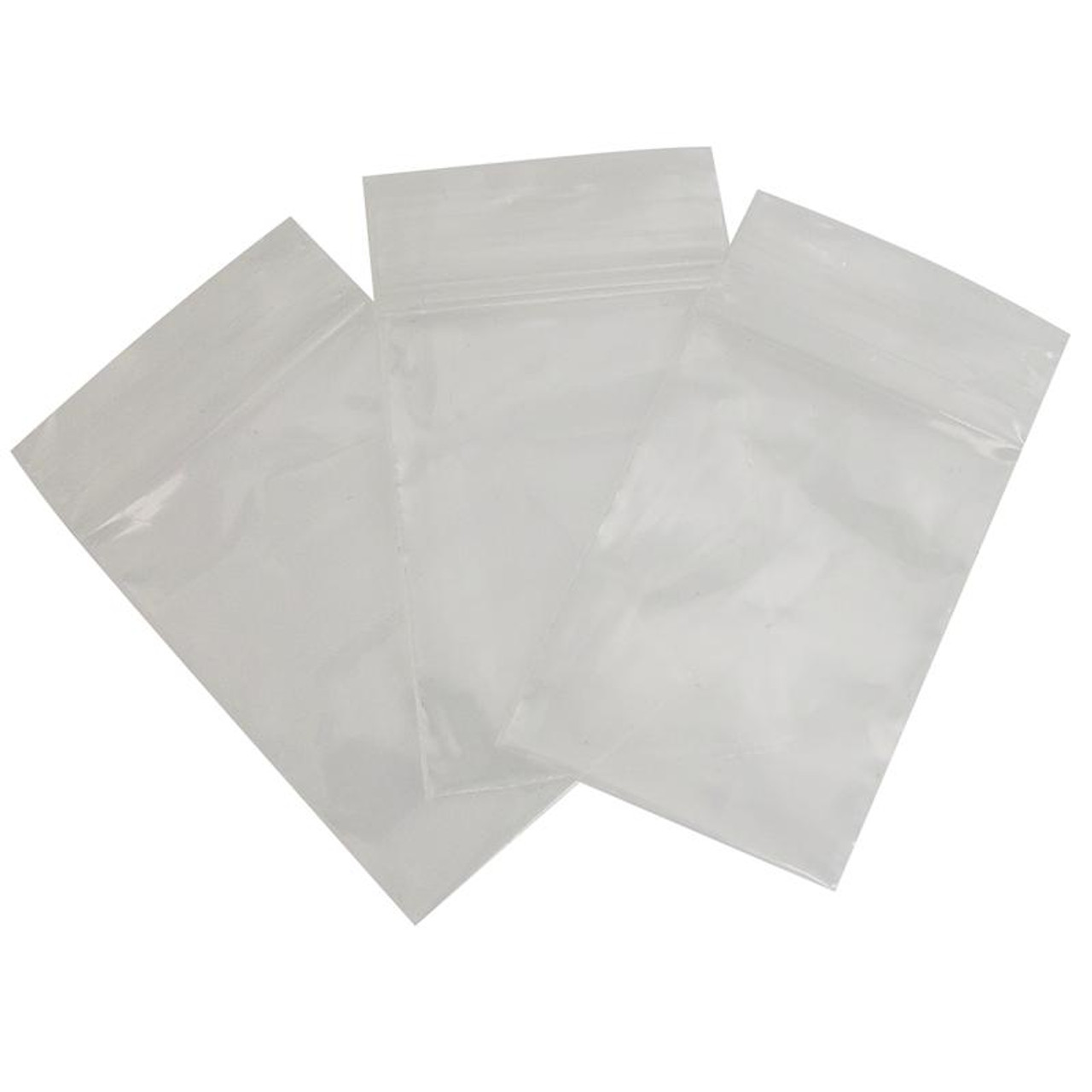 1000 2x3 Zip Seal Top Squeeze Lock Bags White Block 2mil White