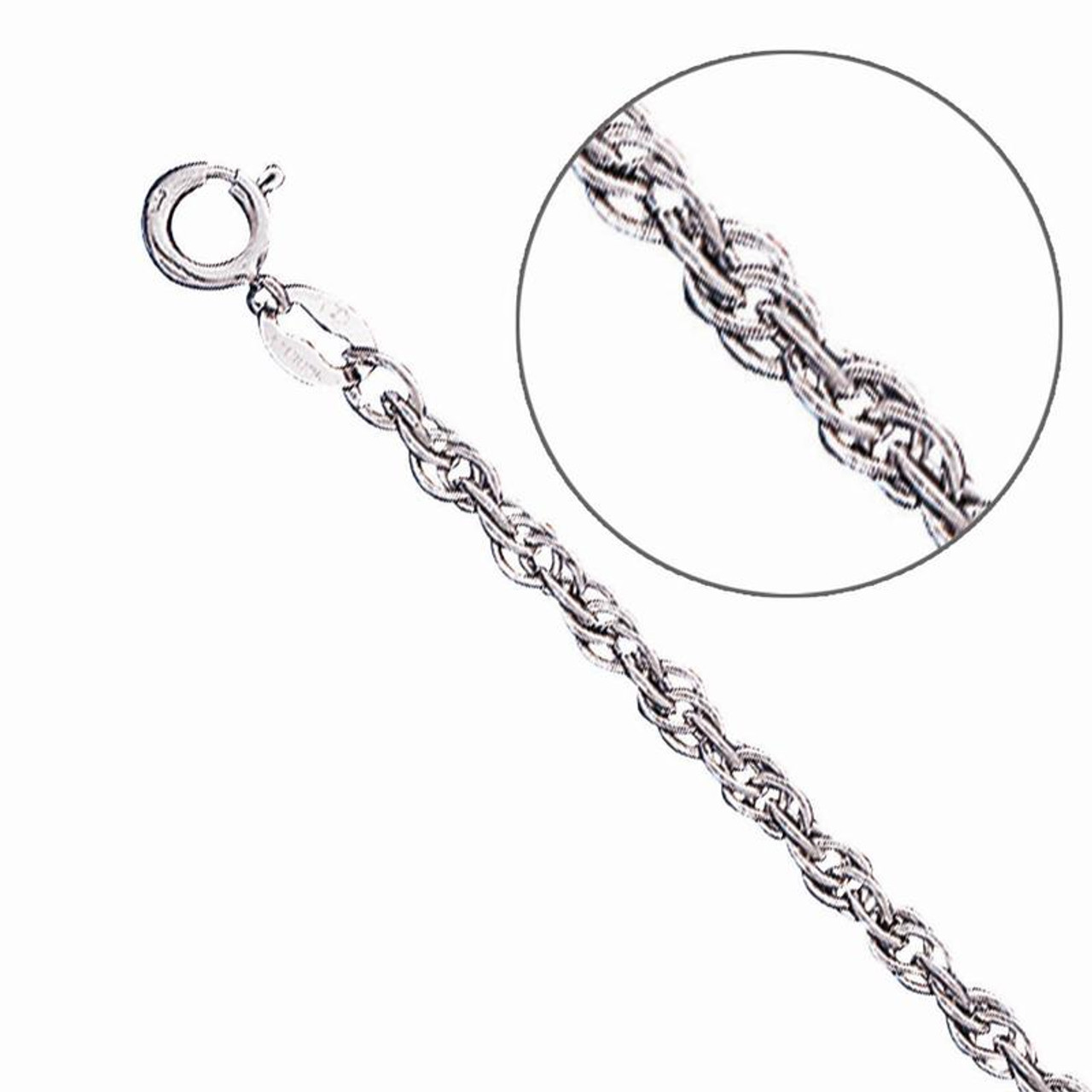 Sterling Silver, Replacement Rope Chain, 1.5mm | Esslinger SC11R