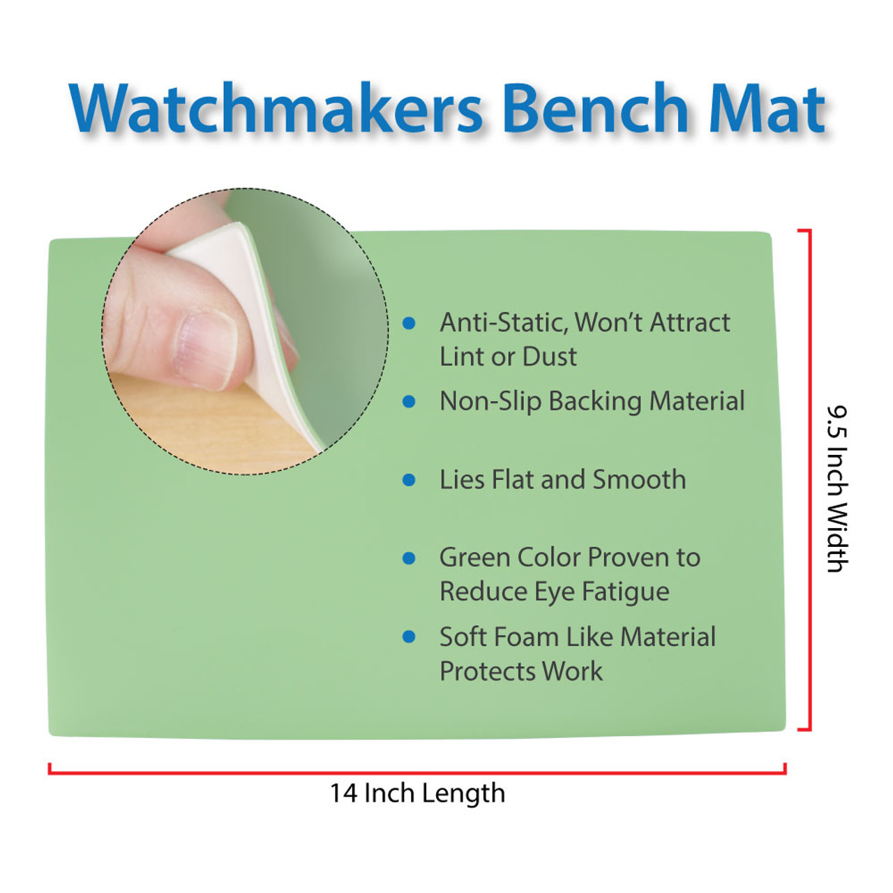 Watchmakers rubber anti slip work bench mat matt tool 150 x 100mm (56)