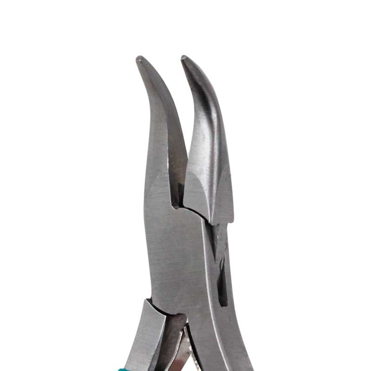 AAProTools 4.5 Chain Bent Nose Pliers With Smooth Jaws And Leaf Spring,  For Jewelry and Beading