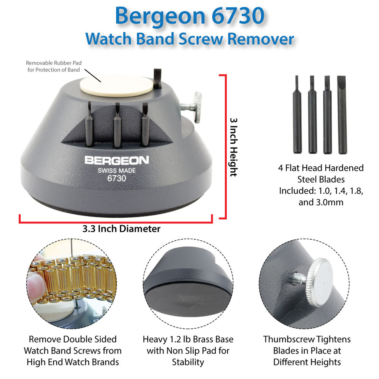 Bergeon 6160 watchmaker pliers for removing pushers and correctors on –