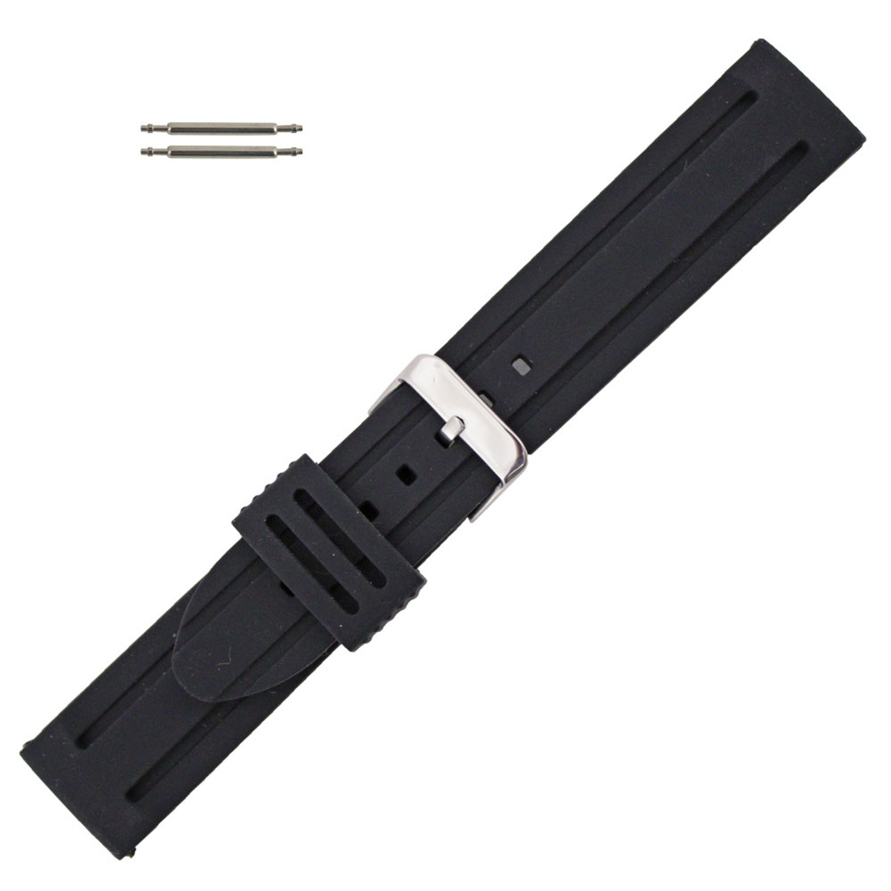 22MM Silicone Watch Band Rubber Jelly Strap