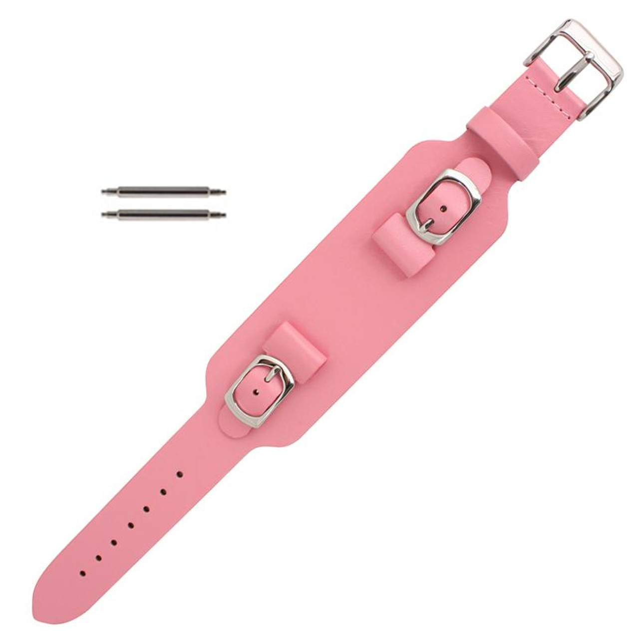 pink leather watch