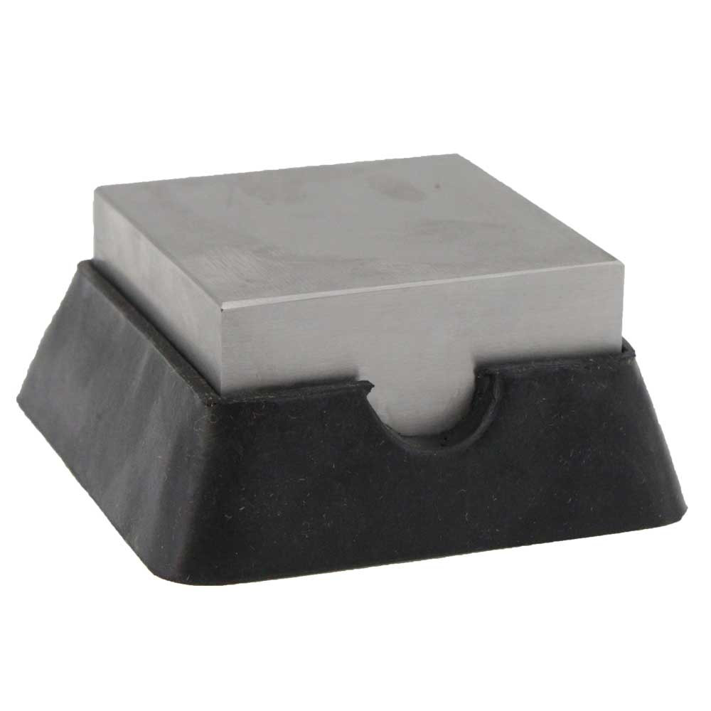Jewelers Bench Block Steel and Rubber - Stamping Dapping