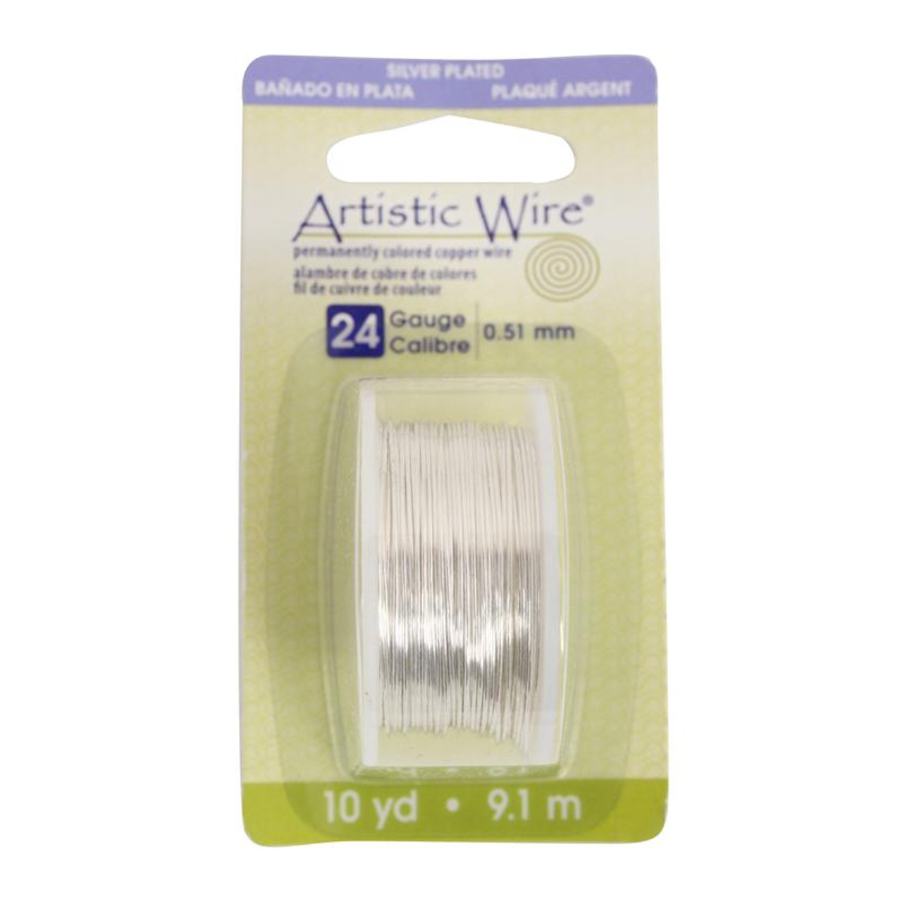 Artistic Wire 24 Gauge 10yd Non-Tarnish Silver