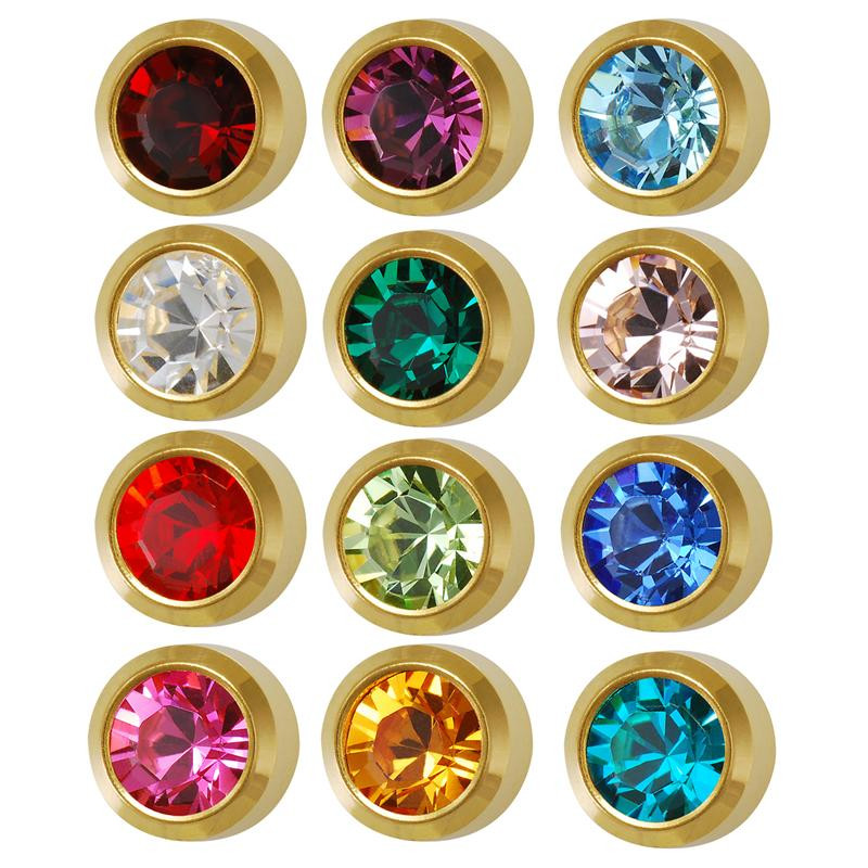 Studex Ear Piercing Studs Birthstone Bezel Set 4.80mm