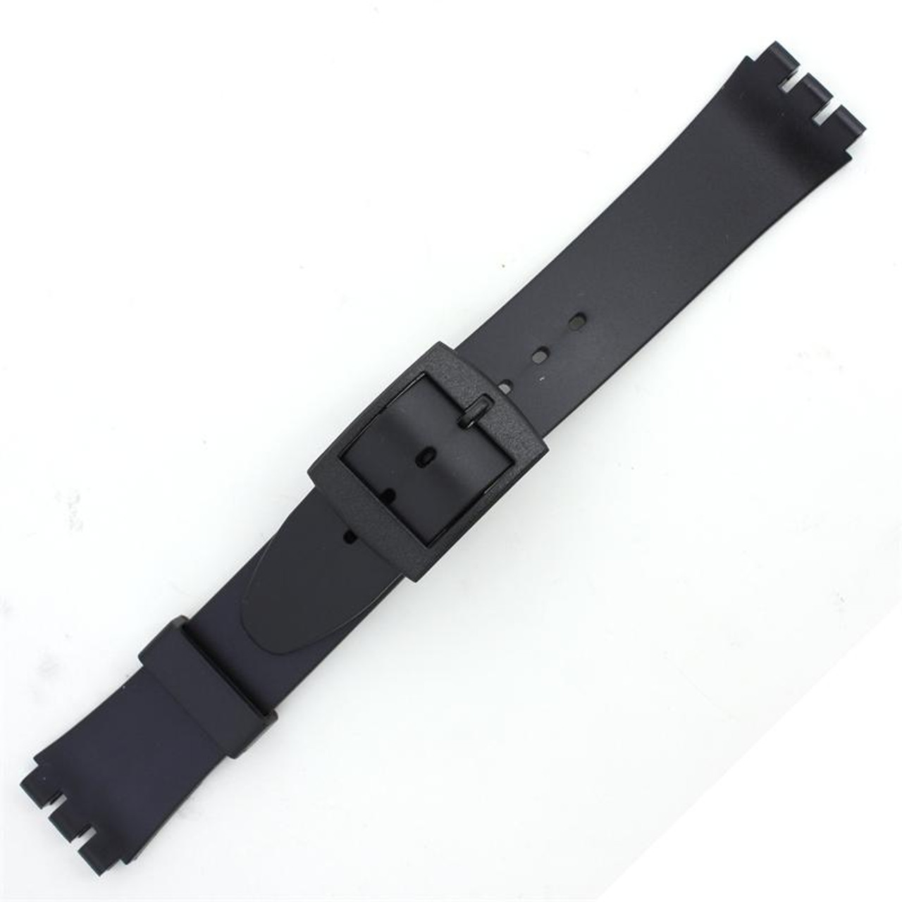 Generic Replacement Swatch® Watch Strap Rubber 20mm Black for 16mm