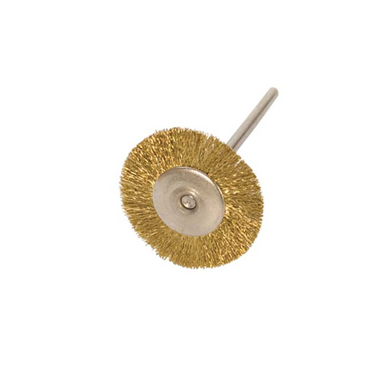 Mounted 3/4 Inch Brass Wire Brush on Mandrel pack of 6