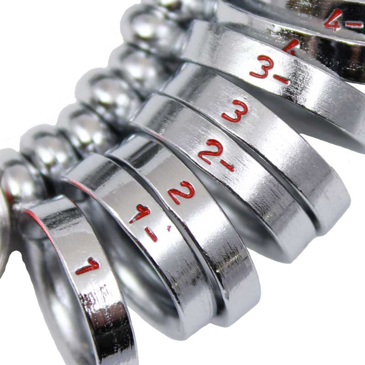 Metal Ring Finger Sizer Gauge Half Round Bands-GAU-251.00