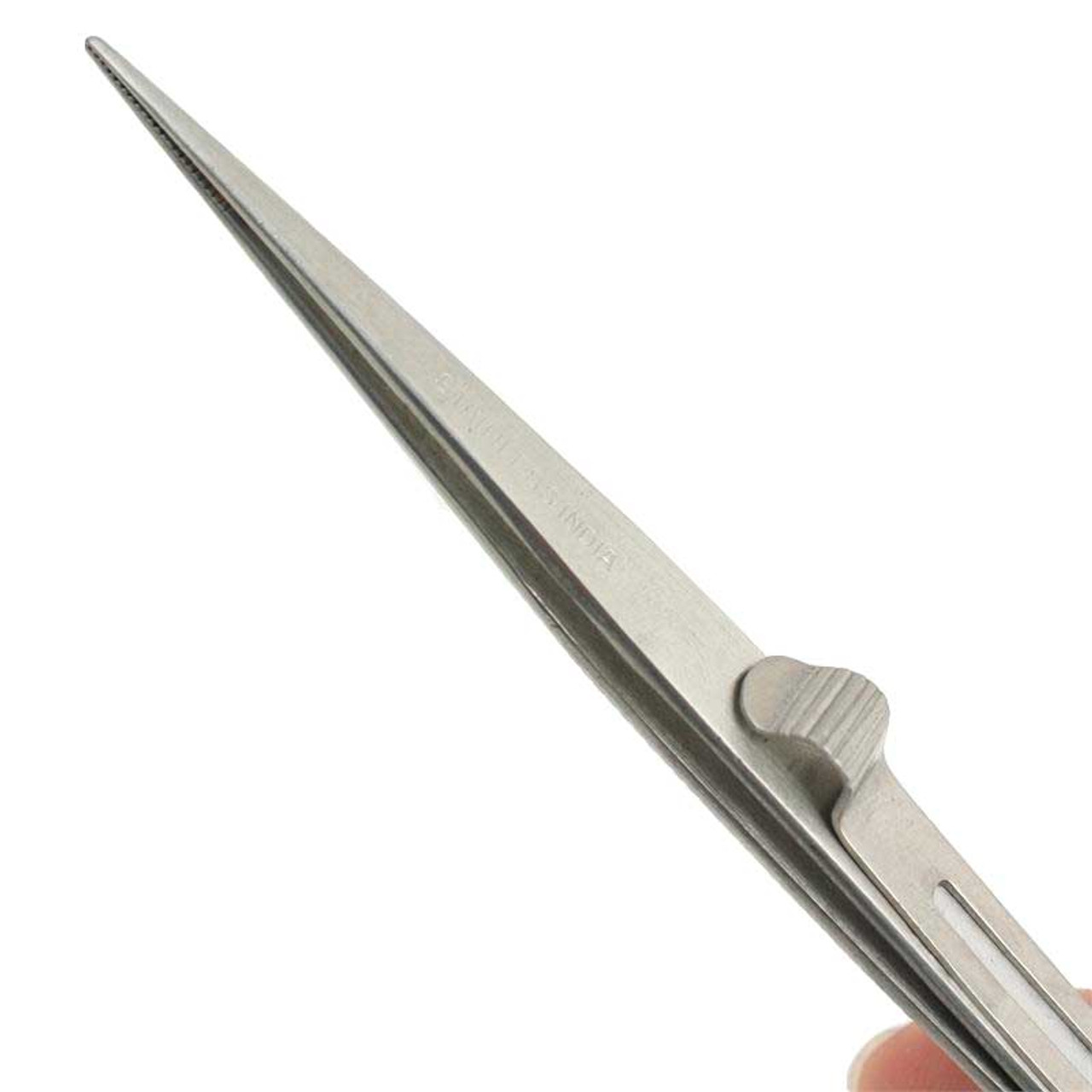Kent 6.5 Stainless Steel Locking Tweezers with Fine Serrated Jaw – Kent  Supplies