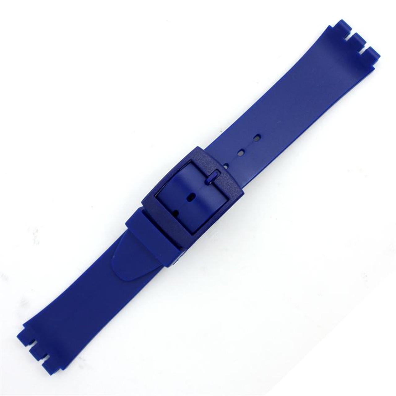 Generic Replacement Swatch® Watch Strap Rubber 14mm Blue for 12mm Notched  Case