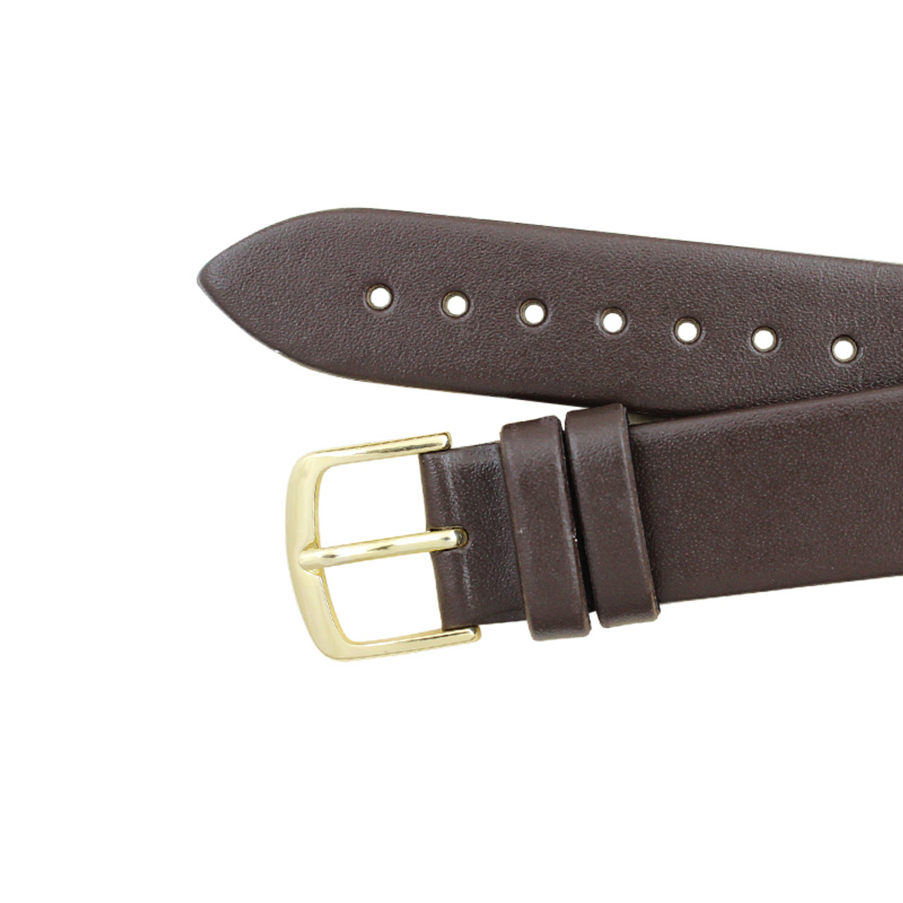 Hadley Roma 18mm Brown Leather Watch Band 6 5/8 Inch Length