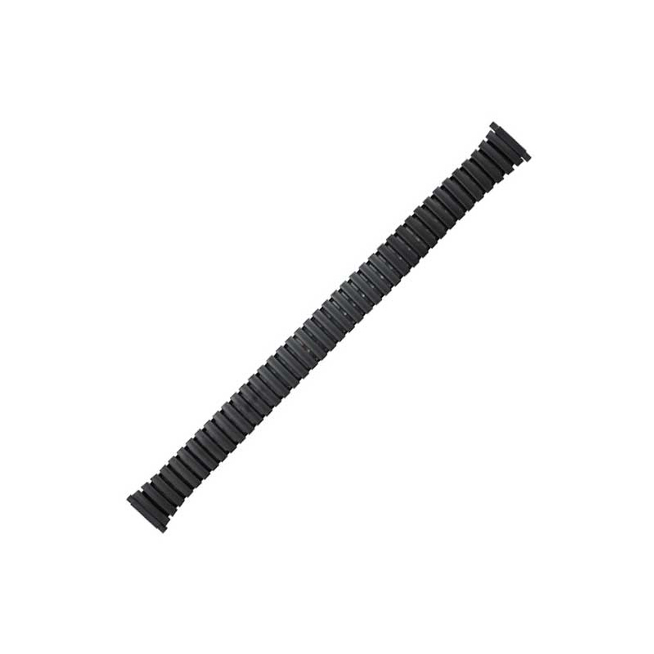 Hadley Roma 16 to 22mm Black Metal Expansion Watch Band With Expandable  Ends 6 3/8 to 8 1/2 Inch Length