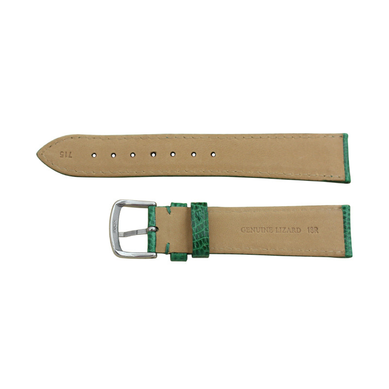 Hadley Roma Genuine Java Lizard Green Watch Band 14mm