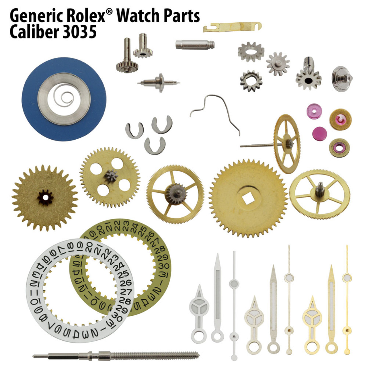 Generic Rolex® Watch Parts For Cal. 3035