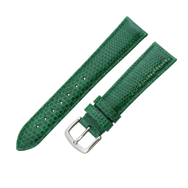 Hadley Roma Genuine Java Lizard 16mm Green Watch Band 7 Inch Length
