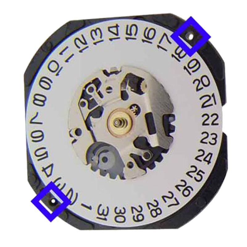 Movimento Orologio Seiko 7N39 Al Quarzo – Due Lancette, Data A 3 – Originale Giapponese