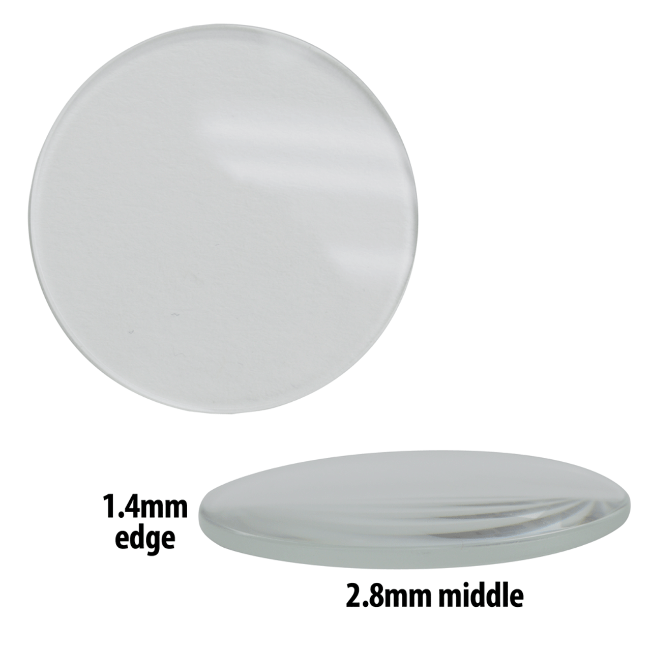 3mm Thick Flat Round Mineral Glass Watch Crystal