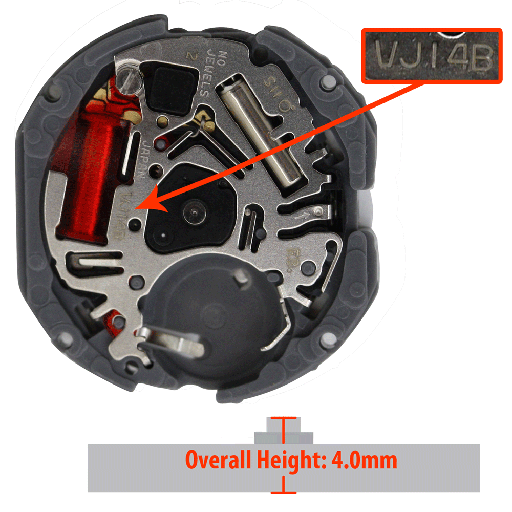 VJ14 Hattori Japan Quartz Watch Movement