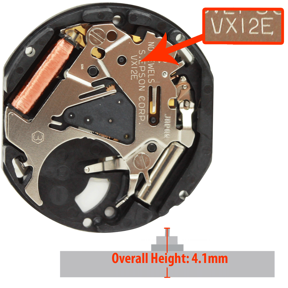 Hattori Japan Quartz Watch Movement VX12-6