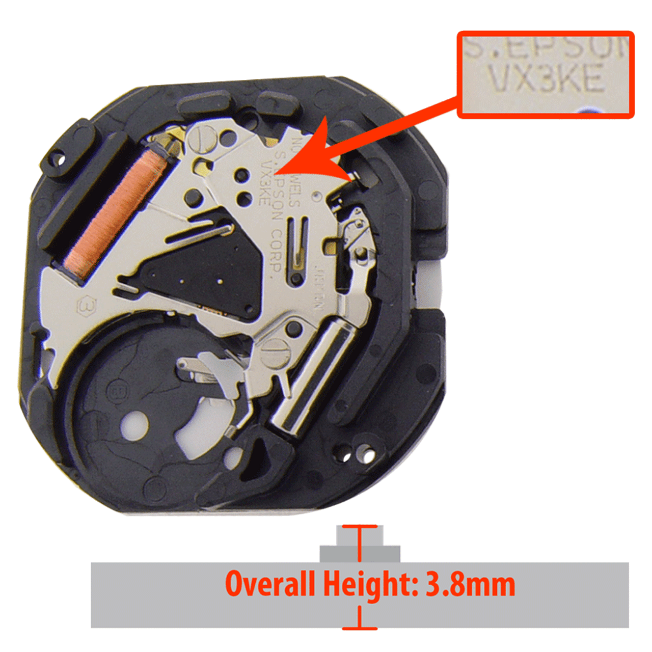 Hattori Japan Quartz Watch Movement