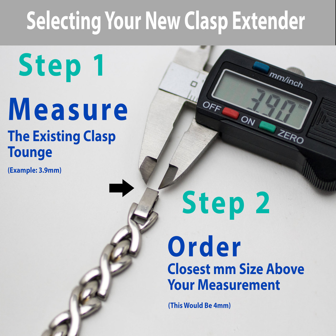 Esslinger Company Watch Band Bracelet Extenders with Fold Over Link Clasp Each | Esslinger