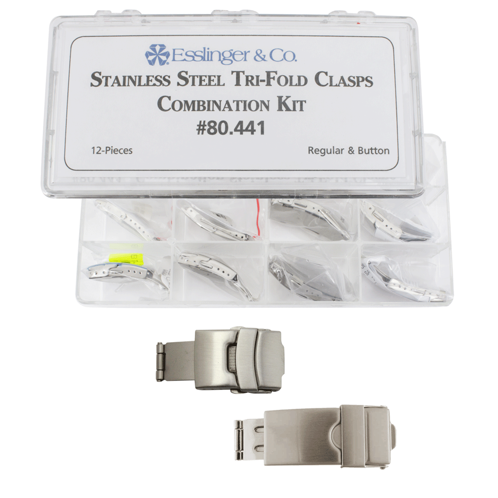 Stainless Steel TriFold Watch Band Clasp Kit