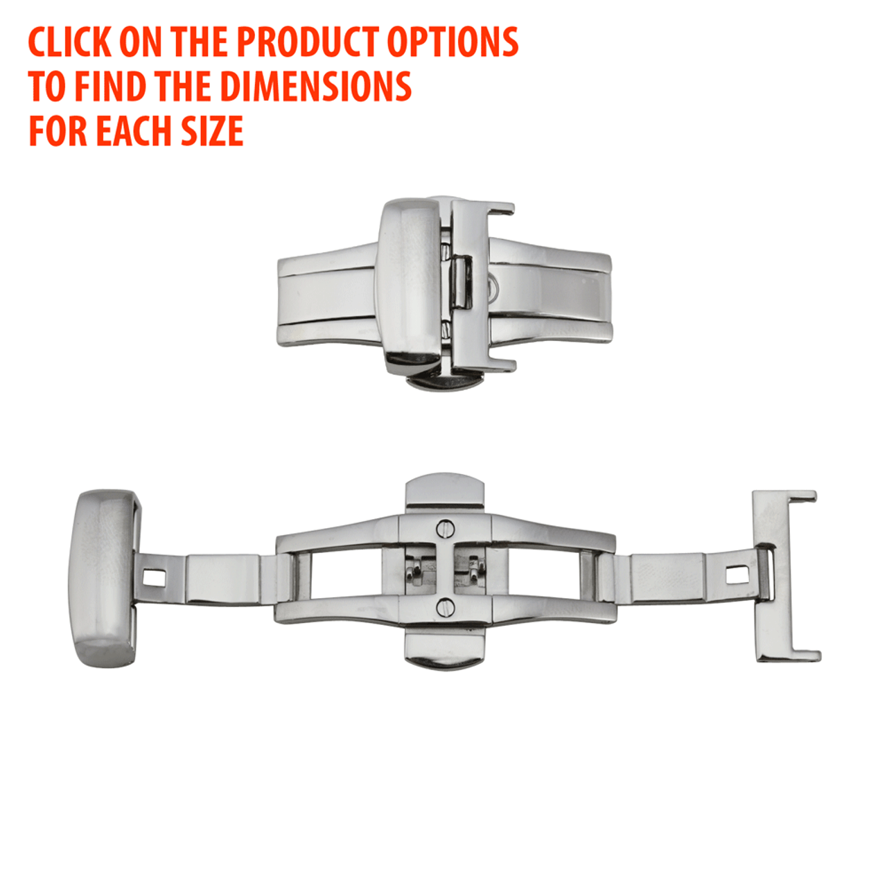 STAINLESS STEEL SPRING RELEASE DEPLOYMENT CLASP CAN EASILY REPLACE YOUR BUCKLE
