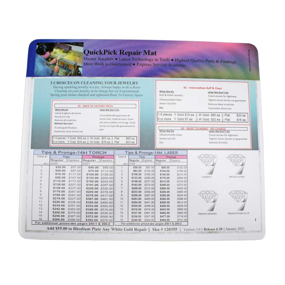 David Geller Bench Mat Repair Guide Jeweler Profit Quick Pick