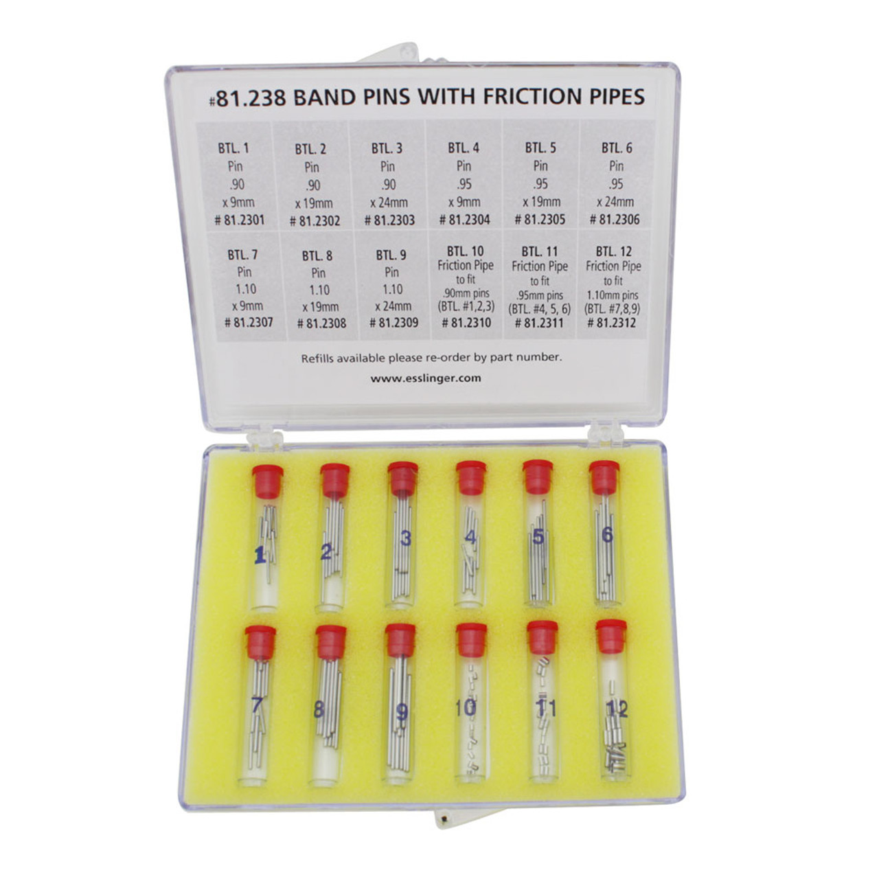 Esslinger Company Watch Band Parts Friction Bracelet Pin Assortment 60 Pieces | Esslinger