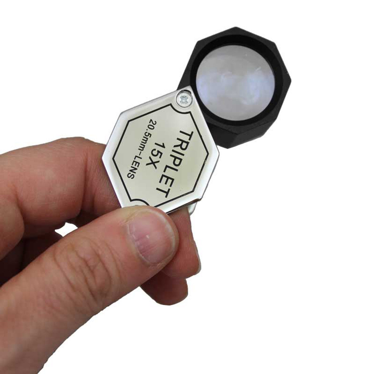 Jewelers 15x Triplet Loupe 20.5mm Lens - Hand Held Magnifier