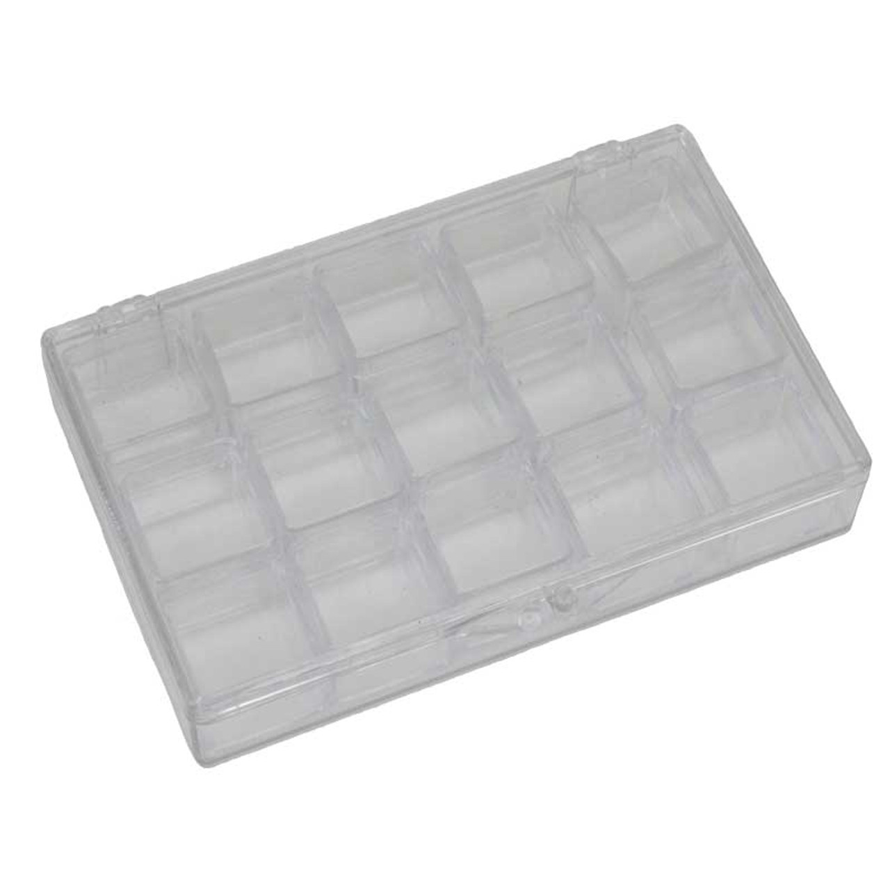 Plastic Box 15 Grid Adjustable Organizer Jewelry Bead Storage Container  Boxes +