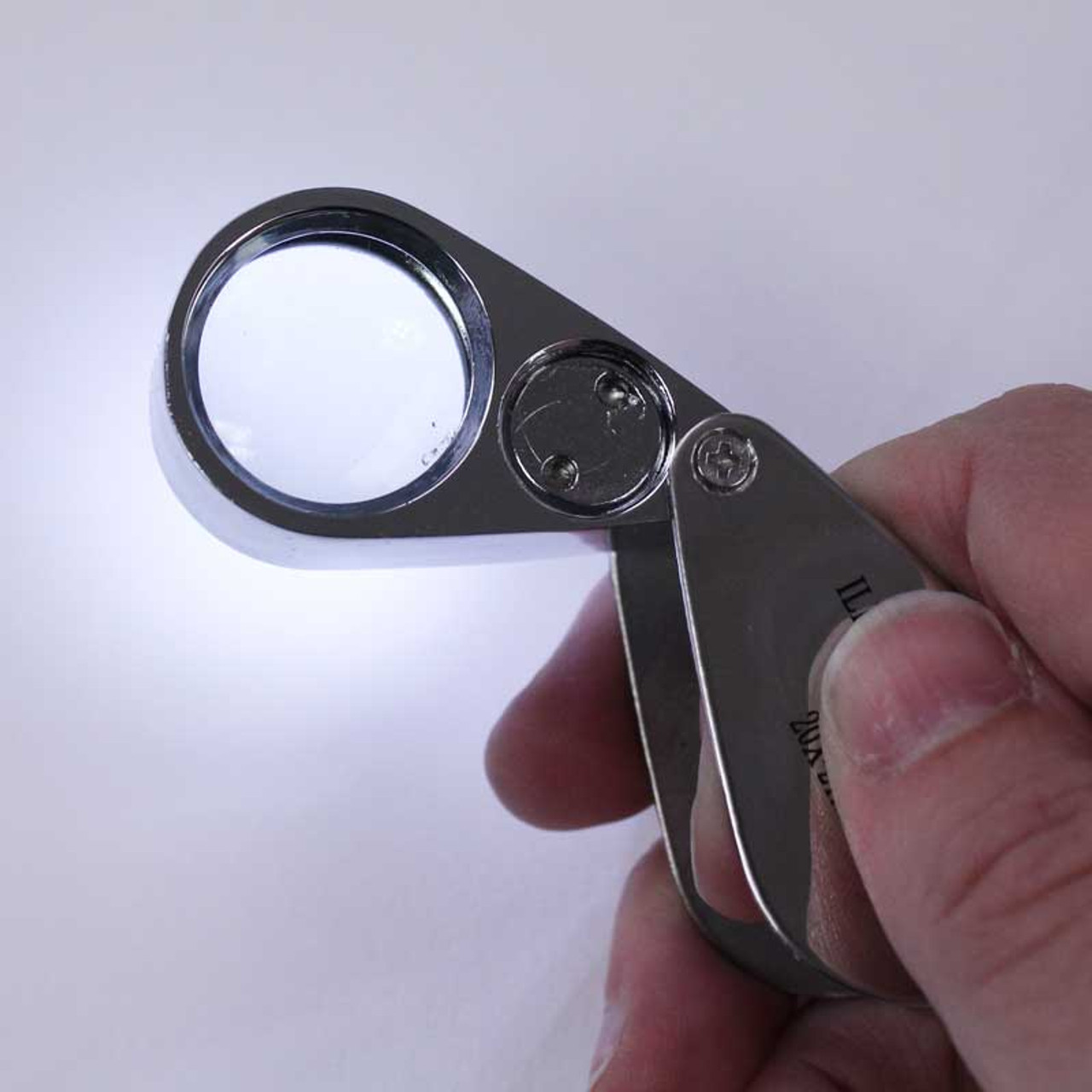 40X Full Metal Jewelry Loop Magnifier,Pocket Folding Magnifying