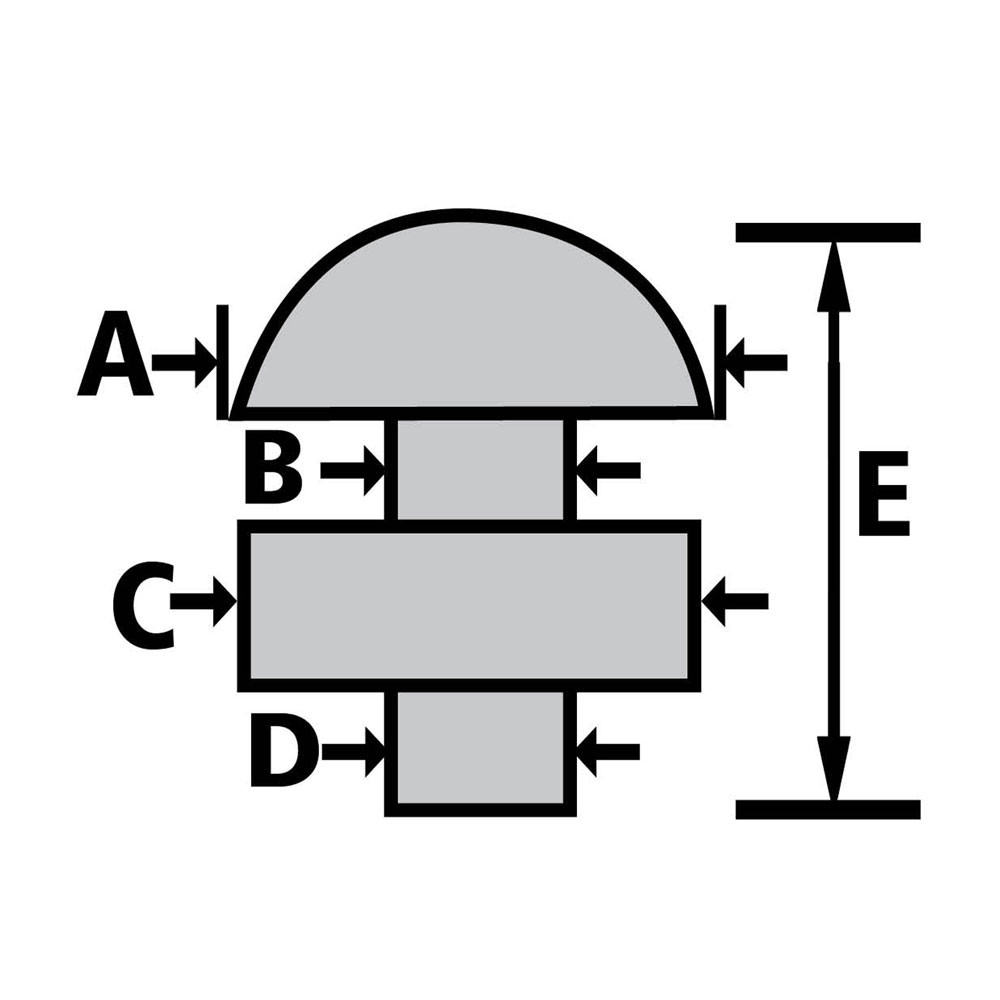 Center Locking Pin Head For Single and Tri-Fold Clasps