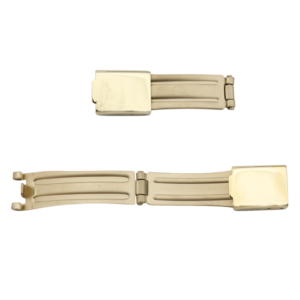 Watch Band Clasps Gold Plated Tri Fold Buckles